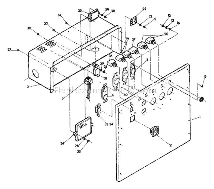 Page H Diagram and Parts List for 9162-1  Briggs and Stratton Generator